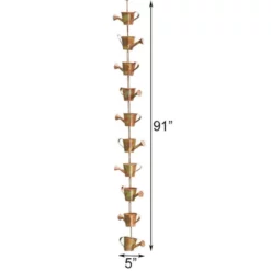 Ancient Graffiti Watering Can Copper Rain Chain 10 Ancient Graffiti Watering Can Copper Rain Chain