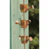 Ancient Graffiti Watering Can Copper Rain Chain