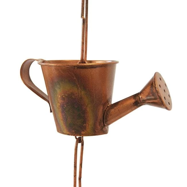Ancient Graffiti Watering Can Copper Rain Chain 4 Ancient Graffiti Watering Can Copper Rain Chain