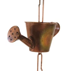 Ancient Graffiti Watering Can Copper Rain Chain 9 Ancient Graffiti Watering Can Copper Rain Chain