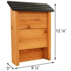 Woodlink Wooden Bat Shelter With Black Roof, 15 Bats